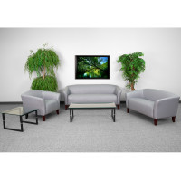 Flash Furniture 111-SET-GY-GG reception group in Gray